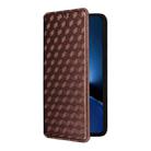 For Xiaomi Poco X7 Pro 5G / Redmi Turbo 4 5G Cubic Grid Texture Flip Leather Phone Case(Brown) - 2