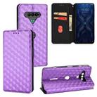 For Xiaomi Black Shark 4 Cubic Grid Texture Flip Leather Phone Case(Purple) - 1