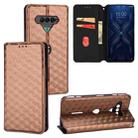 For Xiaomi Black Shark 4 Cubic Grid Texture Flip Leather Phone Case(Brown) - 1