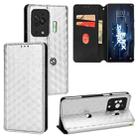 For Xiaomi Black Shark 5 Pro Cubic Grid Texture Flip Leather Phone Case(Silver) - 1