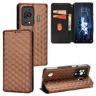 For Xiaomi Black Shark 5 Cubic Grid Texture Flip Leather Phone Case(Brown) - 1