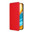 For Honor 90 GT 5G Cubic Grid Texture Flip Leather Phone Case(Red) - 2