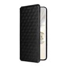 For Honor 100 Pro 5G Cubic Grid Texture Flip Leather Phone Case(Black) - 2