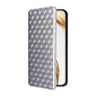 For Honor 200 5G Cubic Grid Texture Flip Leather Phone Case(Silver) - 2