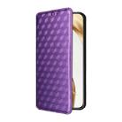 For Honor 200 5G Cubic Grid Texture Flip Leather Phone Case(Purple) - 2