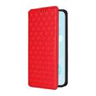 For Honor 200 Lite 5G Global Cubic Grid Texture Flip Leather Phone Case(Red) - 2