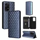 For Honor 200 Lite 5G Global Cubic Grid Texture Flip Leather Phone Case(Blue) - 1