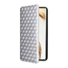 For Honor 200 Pro 5G Cubic Grid Texture Flip Leather Phone Case(Silver) - 2