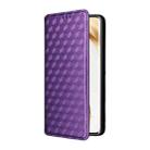 For Honor 200 Pro 5G Cubic Grid Texture Flip Leather Phone Case(Purple) - 2