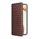 For Honor 200 Pro 5G Cubic Grid Texture Flip Leather Phone Case(Brown) - 2