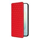 For Honor 300 5G Cubic Grid Texture Flip Leather Phone Case(Red) - 2