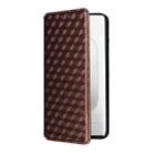For Honor 300 Pro 5G Cubic Grid Texture Flip Leather Phone Case(Brown) - 2