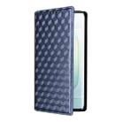 For Honor 400 Cubic Grid Texture Flip Leather Phone Case(Blue) - 2