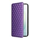 For Honor 400 Cubic Grid Texture Flip Leather Phone Case(Purple) - 2