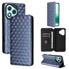 For Honor 400 Lite 5G Cubic Grid Texture Flip Leather Phone Case(Blue) - 1