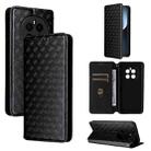 For Honor Magic7 5G Cubic Grid Texture Flip Leather Phone Case(Black) - 1