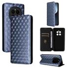 For Honor Magic7 5G Cubic Grid Texture Flip Leather Phone Case(Blue) - 1