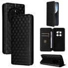 For Honor Magic7 Pro 5G Cubic Grid Texture Flip Leather Phone Case(Black) - 1