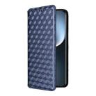 For Honor Magic7 Pro 5G Cubic Grid Texture Flip Leather Phone Case(Blue) - 2
