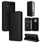 For Honor Magic6 5G Cubic Grid Texture Flip Leather Phone Case(Black) - 1