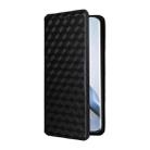 For Honor Magic6 5G Cubic Grid Texture Flip Leather Phone Case(Black) - 2