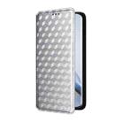 For Honor Magic6 5G Cubic Grid Texture Flip Leather Phone Case(Silver) - 2