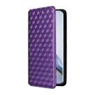 For Honor Magic6 5G Cubic Grid Texture Flip Leather Phone Case(Purple) - 2