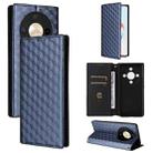 For Honor Magic6 Lite 5G / X9b 5G Cubic Grid Texture Flip Leather Phone Case(Blue) - 1