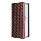 For Honor Magic6 Lite 5G / X9b 5G Cubic Grid Texture Flip Leather Phone Case(Brown) - 2