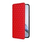 For Honor Magic6 Pro 5G Cubic Grid Texture Flip Leather Phone Case(Red) - 2