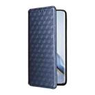 For Honor Magic6 Pro 5G Cubic Grid Texture Flip Leather Phone Case(Blue) - 2