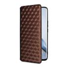 For Honor Magic6 Pro 5G Cubic Grid Texture Flip Leather Phone Case(Brown) - 2