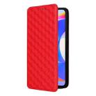 For Honor X5 Plus Cubic Grid Texture Flip Leather Phone Case(Red) - 2