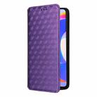 For Honor X5 Plus Cubic Grid Texture Flip Leather Phone Case(Purple) - 2