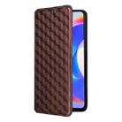 For Honor X5 Plus Cubic Grid Texture Flip Leather Phone Case(Brown) - 2