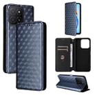 For Honor X5b / X5b Plus Cubic Grid Texture Flip Leather Phone Case(Blue) - 1