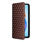 For Honor X5b / X5b Plus Cubic Grid Texture Flip Leather Phone Case(Brown) - 2