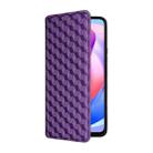 For Honor X6a 4G Cubic Grid Texture Flip Leather Phone Case(Purple) - 2