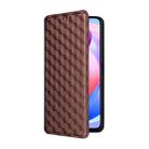 For Honor X6a 4G Cubic Grid Texture Flip Leather Phone Case(Brown) - 2
