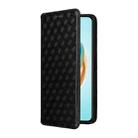 For Honor X6b 4G Cubic Grid Texture Flip Leather Phone Case(Black) - 2