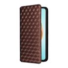 For Honor X6b 4G Cubic Grid Texture Flip Leather Phone Case(Brown) - 2
