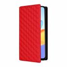 For Honor X7b / Play 50 Plus Cubic Grid Texture Flip Leather Phone Case(Red) - 2