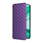 For Honor X8b 4G Cubic Grid Texture Flip Leather Phone Case(Purple) - 2