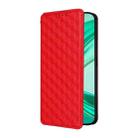 For Honor X8c 4G Cubic Grid Texture Flip Leather Phone Case(Red) - 2