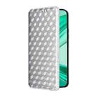 For Honor X8c 4G Cubic Grid Texture Flip Leather Phone Case(Silver) - 2