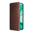 For Honor X8c 4G Cubic Grid Texture Flip Leather Phone Case(Brown) - 2