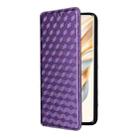 For Honor X60 Pro 5G / X9c 5G Cubic Grid Texture Flip Leather Phone Case(Purple) - 2