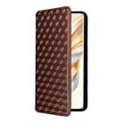 For Honor X60 Pro 5G / X9c 5G Cubic Grid Texture Flip Leather Phone Case(Brown) - 2