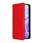For Honor X60i 5G Cubic Grid Texture Flip Leather Phone Case(Red) - 2