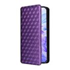 For Honor X60i 5G Cubic Grid Texture Flip Leather Phone Case(Purple) - 2
